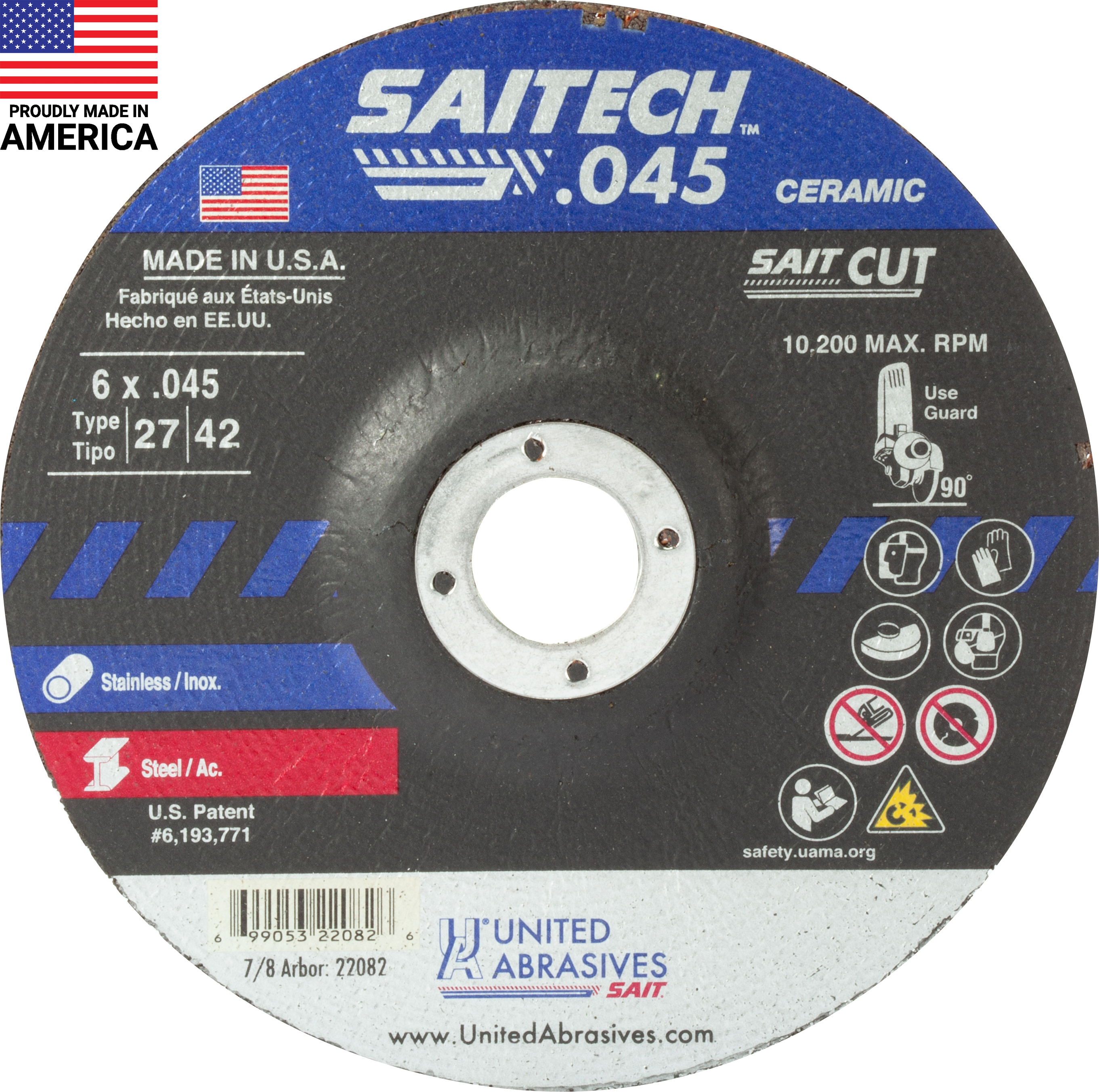 DT 6 X .045 X 7/8 SAITECH - Cutting Wheels
